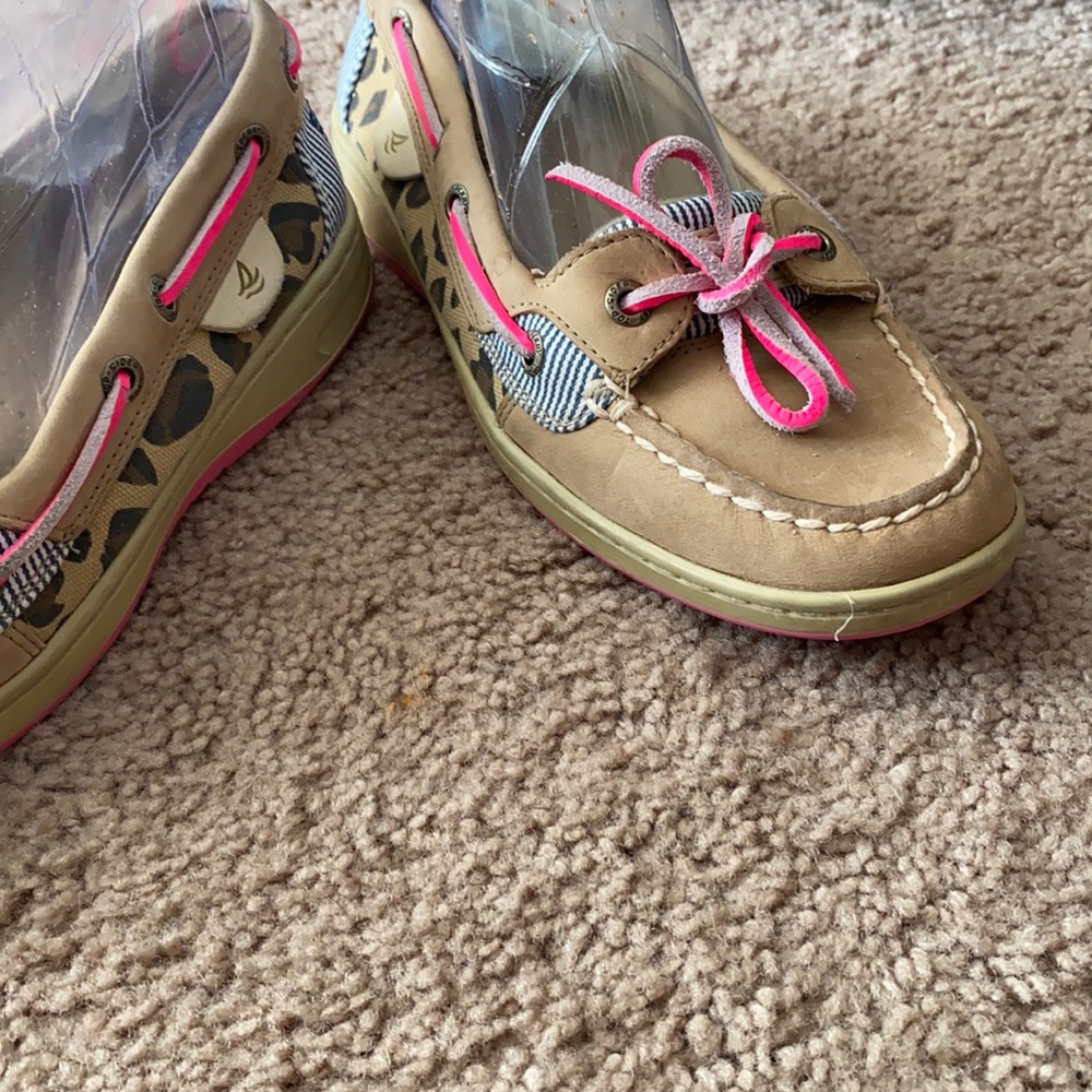 Sperry cheetah print boat shoes